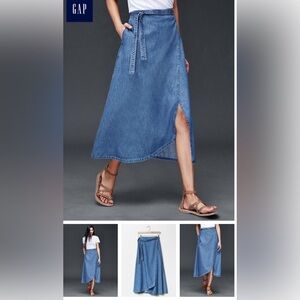Summer Denim Wrap Skirt, Small